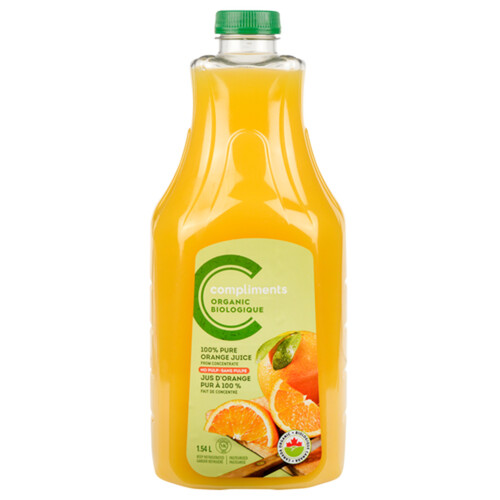 Compliments Organic Refrigerated Juice Orange 1.54 L