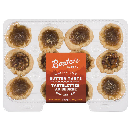 Baxter's Bakery Assorted Mini Butter Tarts 360 g (frozen)