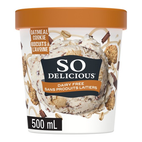 So Delicious Dairy-Free Oat-Based Frozen Dessert Oatmeal Cookie 500 ml