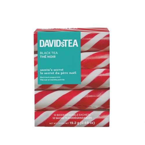 DAVID'S TEA Santa's Secret 12 Tea Sachets 19.2 g