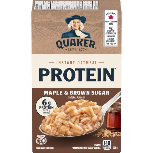 Quaker Instant Oatmeal High Protein Maple & Brown Sugar 228 g