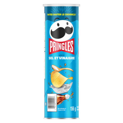 Pringles Canned Potato Chips Salt & Vinegar 156 g