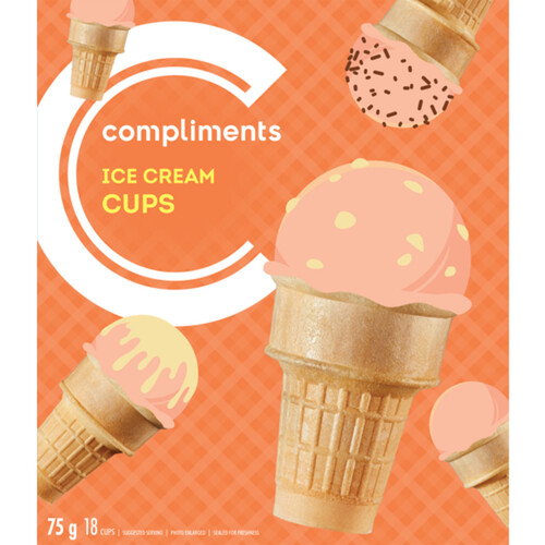 Compliments Ice Cream Cups 18 EA