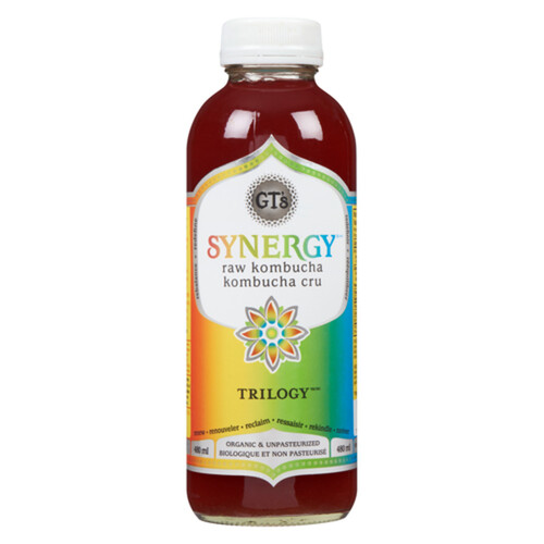 GT's Synergy Organic Raw Trilogy Kombucha 480 ml