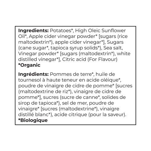 Humble Organic Potato Chips Salt And Vinegar 135 g
