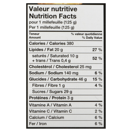 St-Hubert Millefeuille 500 g (frozen)