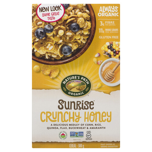 Nature's Path Organic Gluten-Free Cereal Sunrise Crunchy Honey 300 g