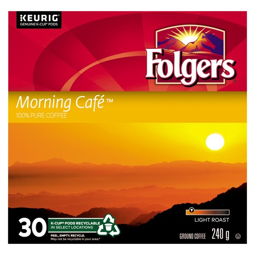 Folgers Coffee Pods Morning Café Light Roast 30 K-Cups 240 g