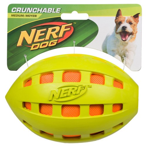 Nerf Dog Cruchable Football 7 inch Green 6995 1 Count