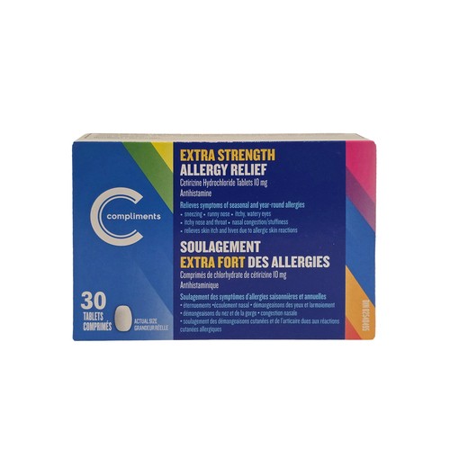 Compliments Extra Strength Allergy Relief 30 Tablets