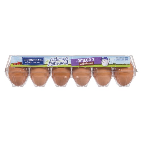 Burnbrae Farms Naturegg Omega 3 Brown Eggs Large 12 Count