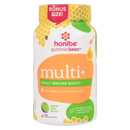 Honibe Adult Immune Boost Supplement Complete Honey Gummies 70 EA