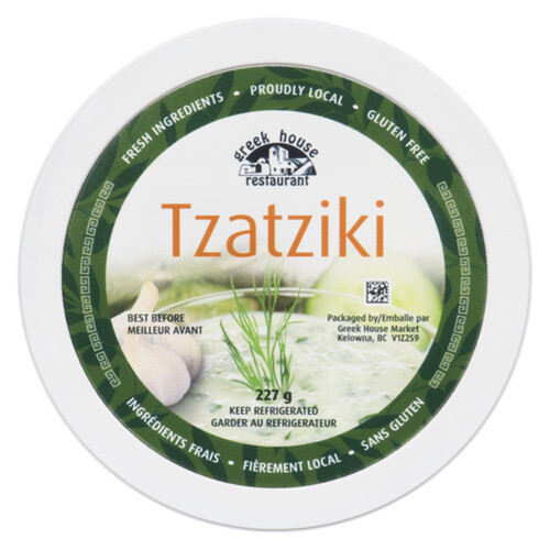 Greek House Restaurant Tzatziki Sauces Dipping/Condiments 227 g