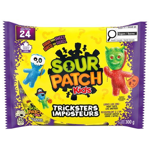 Maynards Sour Patch Kids Tricksters Candy For Halloween 24 Fun Treat Pouches 300 g