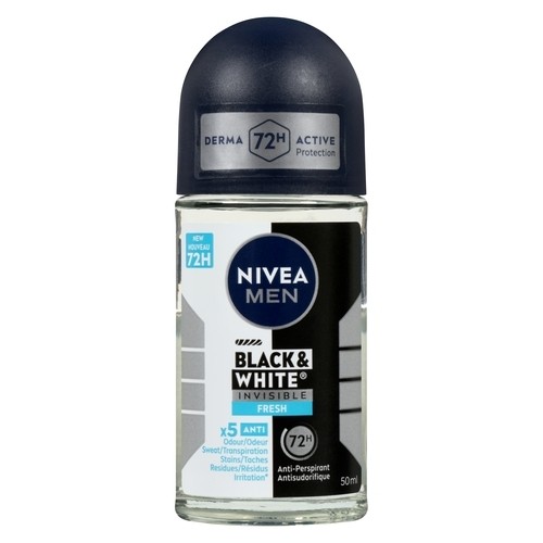 Nivea Men Roll On Deodorant Black & White Invisible Fresh 50 ml
