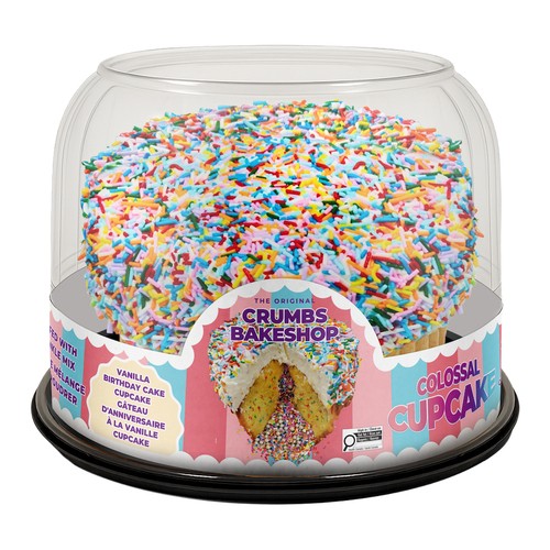 Original Crumbs Colossal Cupcake Vanilla Birthday Cake 1.55 kg (frozen)