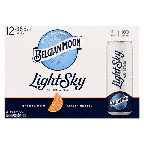 Belgian Moon Beer 4% Alcohol Light Sky Citrus 12 x 355 ml (cans)