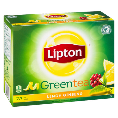 Lipton Green Tea With Lemon & Ginseng 72 EA