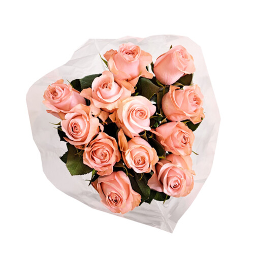 Flower Bouquet Pink Roses 50 cm 1 Dozen
