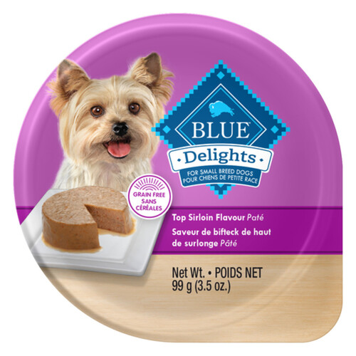 Blue Buffalo Delights Wet Dog Food Top Sirloin Flavor 99 g 