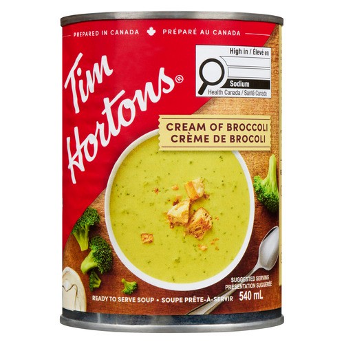 Tim Hortons Soup Cream Of Broccoli 540 ml