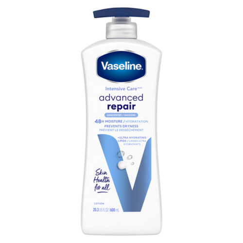 Vaseline Intensive Care Advanced Body Lotion Repair Unscented 600 ml