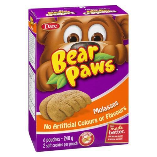 Dare Bear Paws Peanut-Free Cookies Molasses 240 g