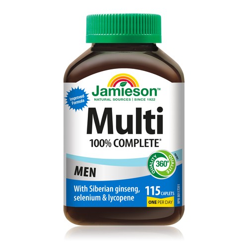 Jamieson Men Multi 100% Complete Multivitamin Caplets 115 Count