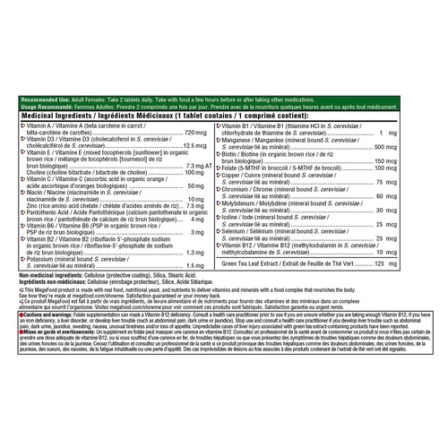 MegaFood Gluten-Free Multivitamins Tablets For Women 55+ 60 Count