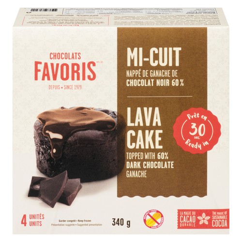 Chocolats Favoris Lava cake Dark chocolate 340 g