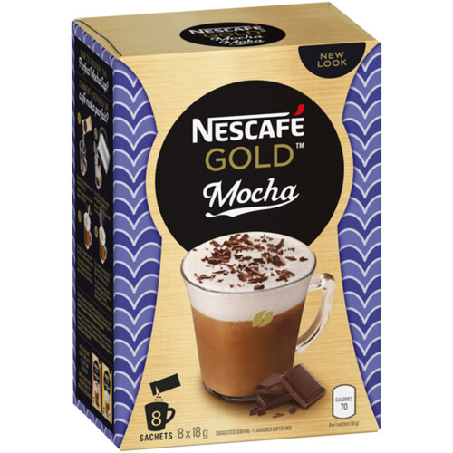 Nescafe Instant Coffee Cappuccino Mocha 8 x 18 g 