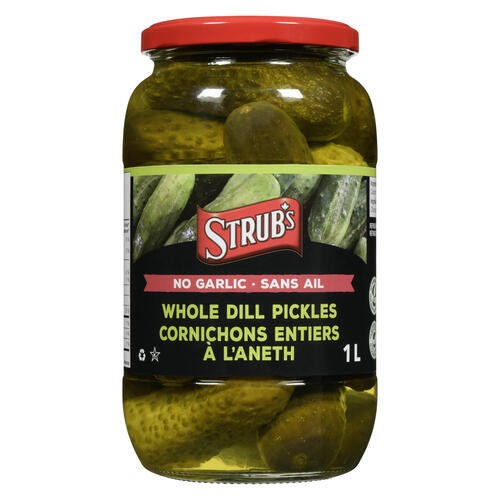 Strub's Whole Dill Pickles No Garlic 1 L