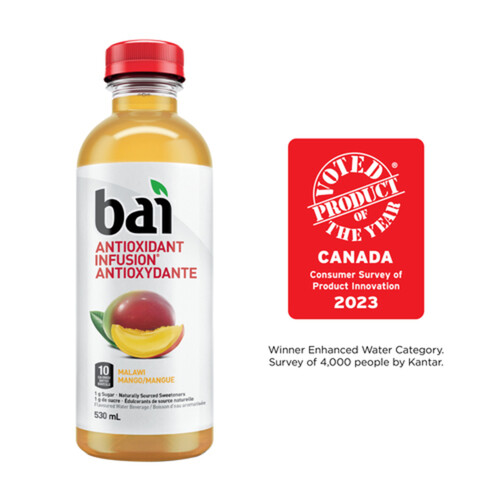 Bai Antioxidant Beverage Mango Malawi 530 ml (bottle)