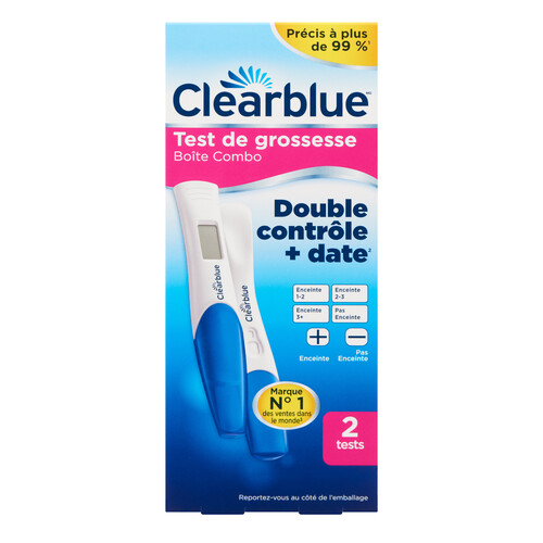 Clearblue Double Check + Date Combo Pack Pregnancy Test 2 EA