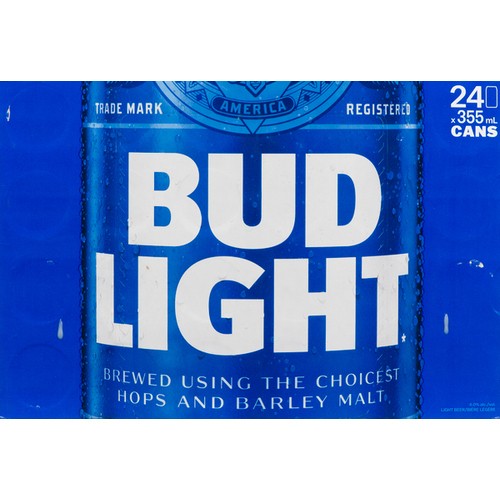 Bud Light Beer 4% Alcohol 24 x 355 ml (cans)