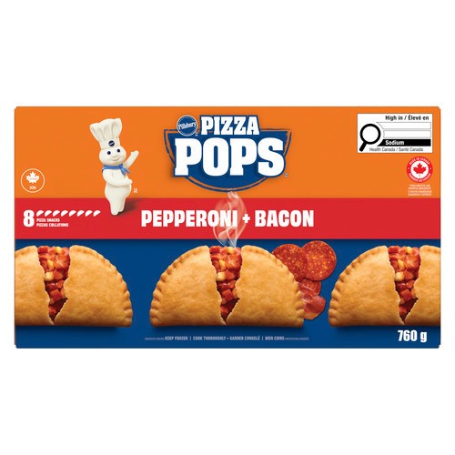 Pillsbury Pizza Pops Frozen Pizza Snacks Pepperoni And Bacon 760 g