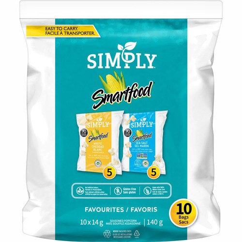 Smartfood Simply Popcorn Seasoned 10 x 14 g