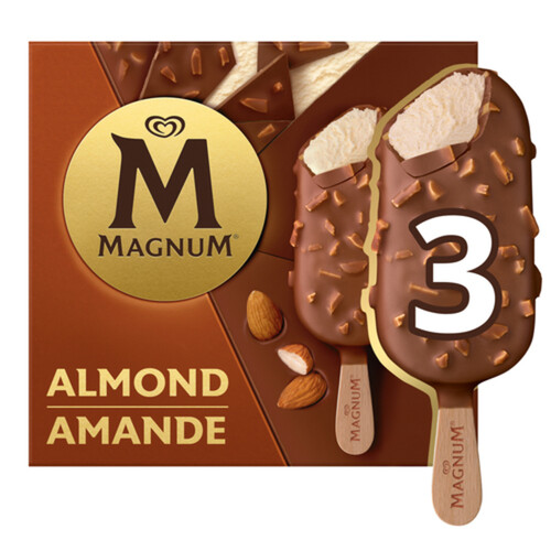 Magnum Ice Cream Bars Almond 3 x 100 ml Bars