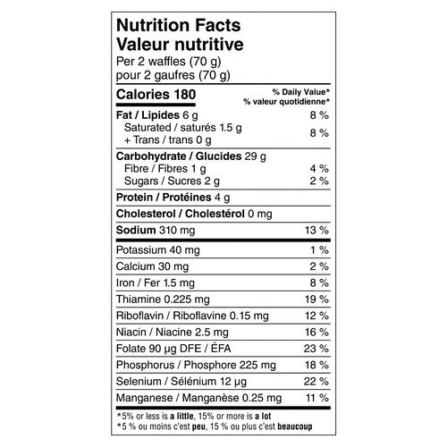 Kellogg's Eggo Frozen Waffles Buttermilk 560 g