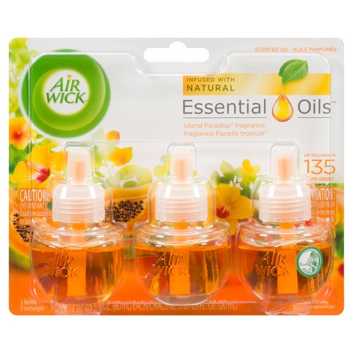 Air Wick Air Freshener Scented Oil Refills Island Paradise 3 x 20 ml