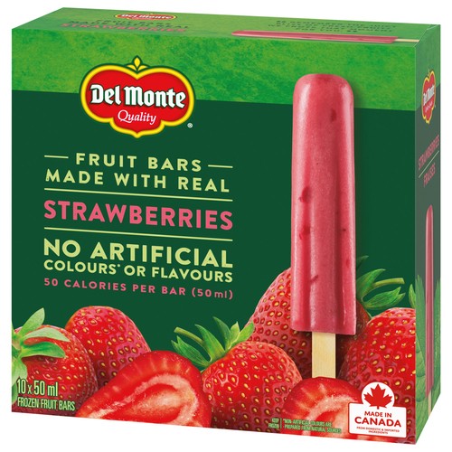 Del Monte Frozen Fruit Bars Strawberry 10 x 50 ml