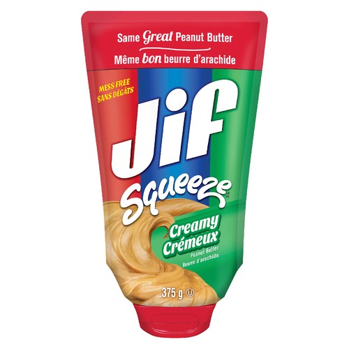 Jif Creamy Squeeze Spread Peanut Butter 375 g