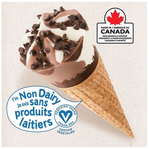 Nestlé Dairy-Free Frozen Dessert Drumstick Vanilla-Chocolate Swirl 4 x 120 ml