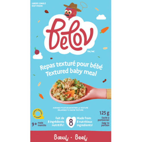 Belov Frozen Textured Baby Meal Beef 125 g