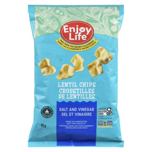 Enjoy Life Gluten-Free Lentil Chips Salt & Vinegar 113 g