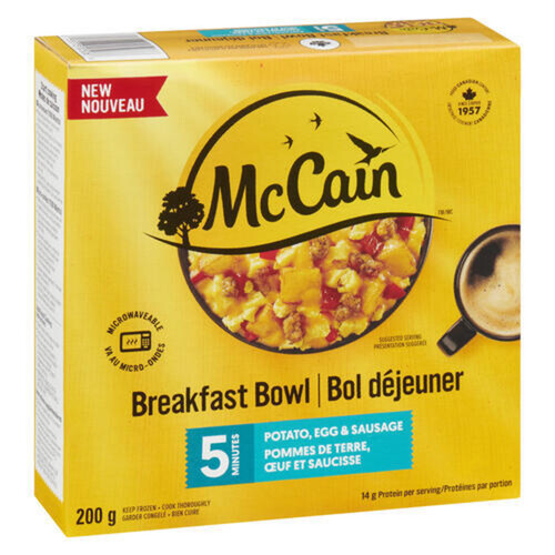 McCain Frozen Breakfast Bowl Potato Egg & Sausage 200 g