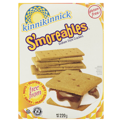 Kinnikinnick Gluten-Free Crackers S'moreables Graham Style 220 g