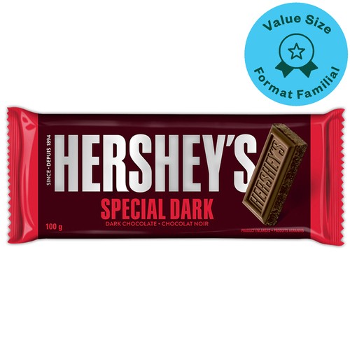 Hershey's Chocolate Bar Family Size Special Dark 100 g
