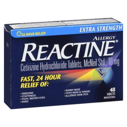 Reactine Allergy Extra Strength 10 mg Tablets 48 Count