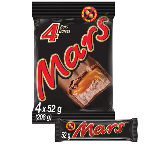 Mars Peanut-Free Chocolate Candy Bar 4 Full Size Bars 208 g
